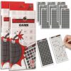 Ensclo Fun Board Game for Adults, Minesweeping Scratch Off Card, Portable Travel Essential & Party Tabletop Games, Funny Family Enjoyment, Game Night, Dare or Truth Challenge, 2 Packs 36 Sheets