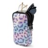 Entornuest Clothespin Double Sunglass Case Zipper Soft for 2 Travel
