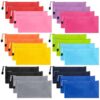 EOOUT 24pcs Pencil Pouch Bulk, Bill Size Zipper Pouches Pencil Case, Waterproof Pencil Bags for Office Supplies, Kids, Travel Accessories Stationery 12 Colors