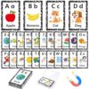 Epakh 26 Pcs Magnetic Alphabet Flash Cards with Storage Box 26 A - Z Letters for Kids, Preschool, ESL, Montessori Learning, Educational Gift for Toddlers, Classroom(Classical)