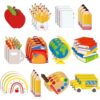 Epakh 36 Pcs Back to School Cutouts Decoration, Pencil School Bus Cut Outs for Classroom Chalkboard Bulletin Board Set Kids and Teacher Party Favor Supplies