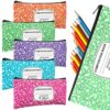 Epakh 5 Pcs Back to School Gifts Teacher Pencil Case Pouch 8.7 x 3.9 Inches Composition Portable Pencil Bag with Zipper Multipurpose Cute Pen Pouch for Student Teacher Stationery Organizer (Classic)