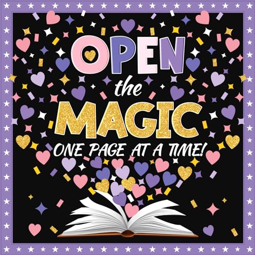 Epakh Magic Themed Bulletin Board Classroom Decorations Set Reading Bulletin Board Decor Cutouts Wall Door Decor for Back to School Library Kindergarten Preschool Elementary Middle School