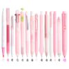 EpenGo 14Pcs Cute Pink Gel Pens & Highlighter Set, Black Ink Journal Pens