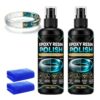 Epoxy Resin Polish Spray Scratch Remover, 100ml Scratch Remover for Resin Craft, Resins Polishing Cleaner, Quick Shine Polishing Spray, Repair Scuffs Cloudy Surfaces on Epoxy Table (2PC)