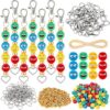 Equsion 346 Pcs/24 Sets Social Emotional Learning Keychain Craft Kit Emotional Regulation Tools Therapist Supplies for Profession, Play Therapist Toys for Counselors, Calm Down Support for Teachers
