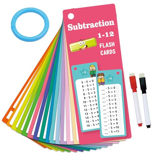 Erasable Math Teaching Flashcards Addition/Subtraction/Multiplication/Division Practice Cards Early Learning Tool Erasable Writable Mathematical Operations Exercise Flashcards Early Learning