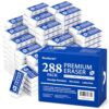 Erasers, Shuttle Art 288 Pack Premium Erasers Bulk, White Eraser Classroom Set for Kids Teachers as School and Office Supplies