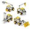 Erector Set for Boys Age 8-12,4 Mini Metal Model Set for Kids,330 PCS STEM Construction Toys,Engineering Building Set with Crane,Forklift,Bulldozer,Fire Truck-DIY STEM Educational Gift for Boys&Teens