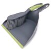 Ergonomic Handheld Broom and Dustpan Set with Self-Cleaning Teeth for Home and Pet Areas