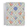 Erin Condren 7x9 Recipe Notebook, Floral Tile Design, 160 Pages with 5 Tabs, Favorite Recipe Section, Perforated 80lb Pages, Two-Sided Pocket Folder, Platinum Coil