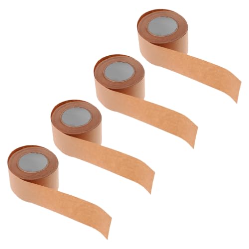 ERINGOGO Kraft Paper Packing Tape and Storage Boxes for Carton Boxes and Easy Tear by Hand with Writable Surface 4 Rolls 2 Inch X 3 Yard Mail Sealing Tape in Warehouse Operations