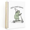 ERKCNBEND Off to Teach Speech Spiral Journal Notebook Gifts, Funny Frog SLP Therapist Hardcover Spiral Notebook Office Supplies Gifts,5.5x8.3 Inch