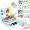 Esjay Toddler Busy Board Montessori Toys for Boys Girls, Sensory Book Educational Activities for Learning Fine Motor Skills, Birthday Gifts for Toddlers, Travel Toys for Airplane Car, White Multi