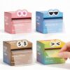 Essence Goods Pull Out Transparent Sticky Notes 105 Sheet/Box Full Adhesive, Monster Sticky Notes Cute with Tear-Off Lines, Sticky Notes for Kids & Students School Office Planning Supplies (4 Pack)