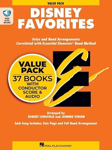 Essential Elements: Disney Favorites, Value Pack | Concert Band Sheet Music Collection by Robert Longfield | Value Pack with 37 Student Books, Conductor Edition, Audio Online and Disney Songs