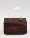Essential Oil Diffuser Fireplace Flame Oil Diffuser Waterless Aromatherapy Diffusers with Bulb
