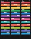 Essex Wares - 36 Pocket File Pocket Chart, Black, 42" Wide x 55" Tall - Versatile Wall Hanging File Folder Organizer for Classroom, Office, Home, and More - Wall Folder Organizer - 36 Pockets
