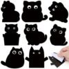 Estune 400 Pcs Black Cat Theme Sticky Notes Back to School Note Pads Cat Teacher Note Pads Stylish Practical Cute Funny Sticky Notes for Office Home Supplies