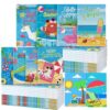 Estune 40 Pcs Summer Beach Coloring Book Pool Beach Summer Party Favors Mini Small Coloring Book Bulk Birthday Party Present DIY Craft Home