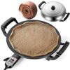 Ethiopian 18.5" Injera Maker Mitad (Mogogo), Electric Griddle with Adjustable Temperature & Time, Non-Stick Surface for Norwegian Lefse, Swedish Pancake, Indian Dosa, Knob Handle