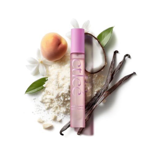 ETLEÉ Milk Candy Eau de Parfum 0.34oz, Creamy Warm Floral Long Lasting Perfume With Vanilla, Coconut, Musk, Peach, Layerable Gourmand Fragrance for Women for Everyday Wear, Made in Korea