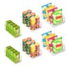 Ettori Set of 6 Clear Plastic Storage Bins - The Ultimate Pantry Organizers and Storage Solution for Kitchen, Cabinet, and Refrigerator Organization