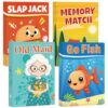 Etyishe Card Games for Kids Toddlers, Go Fish, Old Maid, Slap Jack and Memory Match, 4 Decks in 1 Pack, Fun Educational Gard Games for Family Game Night Table Games, Great Stocking Stuffers