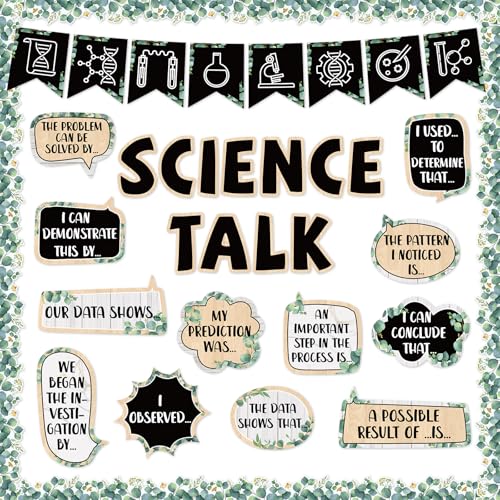 Eucalyptus Science Bulletin Board Set Classroom Decorations Science Talk Bulletin Board Decorations Educational Paper Cutouts for Elementary Middle School Wall Decor Back to School Teacher Supplies