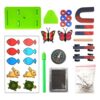EUDAX Labs Junior Science N/S Magnet Set for Education Science Experiment Tools Icluding Bar/Ring/Horseshoe/Compass Magnets