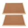 Eujgoov Cork Bulletin Board 30x40cm Solid Wood Frame Wall Mounted with Natural Cork Surface Flax Rope Hanging Kit for Office Home Message Display