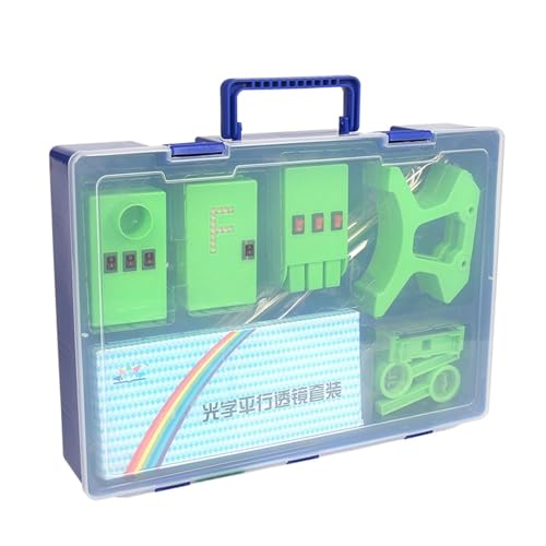EUQKKWLOY Optical Experiment Box Optical Bench Small Hole Imaging Concave and Convex Lens Physical Optical Teaching Science Experiment Optical Lens Pinhole Imaging Optics Equipment Tools Physics