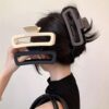 Eurohaus 2 pcs Hair Claw Clips 5 Inch Unbreakable XL Large Square Rectangle Clip Clamp for Thick Curly Long Hair Women