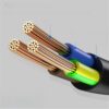 European 90 Degree Male Plug to Female Socket Power Extension Cable, Suitable for PC Computer PDU (0.6m)