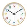 European Wooden Wall Clock Silent Quartz Retro Home Decor 05 25cm