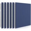 EUSOAR A4 Notebook, 6 Packs 8.5" x 11" Royal Blue College Ruled Spiral Subject Notebook, 120Pages/ 60Sheets Large Spiral Lined Journal Notepads Notebooks Bulk for Business Work School Note Takingg
