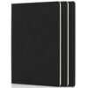 EUSOAR College Ruled Notebook, 3 Packs A4 8.5" x 11" Lined Subject Paper Notebook, 80Pages/40Sheets Large Lined Journal Sketchbook Diary Notebooks Bulk for Business Work School Note Taking-Black