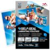 Everest Self Seal Laminating Pouches, Self Sealing for Photo Cards 4x6 Inch Size, Waterproof After Laminating, 10 Mil Thick, Gloss Finish, No Machine Neede (10, 4x6)