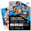Everest Self Seal Laminating Pouches, Self Sealing for Photo Cards 5 x7 Inch Size, Waterproof After Laminating, 10 Mil Thick, Gloss Finish, No Machine Neede (10, 5x7)