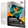 Everest Thermal Laminating Sheets, 8.9 x 11.4 Inches, 5 Mil Thick, 110 Pack, Non-Toxic Material and Adhesive, Letter Size Laminated Pouches for Documents, Clear (TH0500-03)