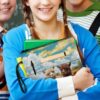 Everyday Book Sleeve Protector – Secure Zippered Cover with Carry Handle & Open Pocket for Readers & Gifts.