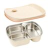 Everyday Lunch Container with Stainless Steel Inner Tray Divided Meal Storage Lid for Campus Commutes Routine Home Use Meal Prep Separated Foods Lunch Organizer
