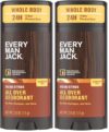 Every Man Jack All Over Deodorant - 24 Hour Whole Body Odor Protection - Aluminum Free - Fresh Citrus Scent 2.6 oz (2 Pack)