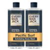 Every Man Jack Exfoliating Body Wash for All Skin Types - Pacific Surf - Made with Natural Exfoliants -14 fl oz (2 Pack)