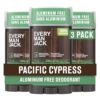 Every Man Jack Pacific Cypress Men’s Deodorant - Stay Fresh with Aluminum Free Deodorant For all Skin Types - Odor Crushing, Long Lasting, with Naturally Derived Ingredients - 3oz (3-Pack)