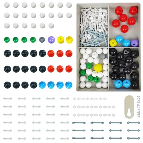 EVOTECH SCIENTIFIC Scientific Chemistry Molecular Model Kit (125 Pieces), Organic and Inorganic Chemistry Learning Teachers and Students Set, 2024 Newest