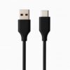 Ewent USB A to USB-C Cable 2M Black - PD Cable 60W (20V/3A) + 480Mbps Data Transfer PVC Fast Charging for Apple, Android, Samsung, Smartphone, Tablet, Laptop and Electronic Devices Type C & A