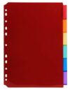 Exacompta - Ref 3906E - Box of 10 Translucent Polypropylene dividers with 6 Neutral tabs - with Label Holder - Comes with a Sheet of Removable Labels - A4 Size to File