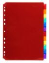 Exacompta - Ref 3912E - Box of 10 Translucent Polypropylene dividers with 12 Neutral tabs - with Label Holder - Comes with a Sheet of Removable Labels - A4 Size to File