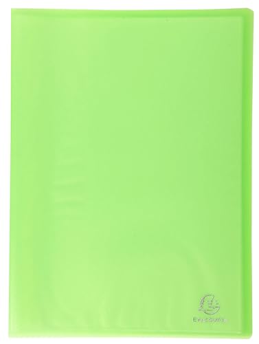 Exacompta - Ref 85463E - Box of 12 Chromaline Document Holders - 40 Smooth Crystal Pockets - 80 Views - for A4 - Size 24 x 32 cm - Translucent semi-Rigid Polypropylene Cover - Green